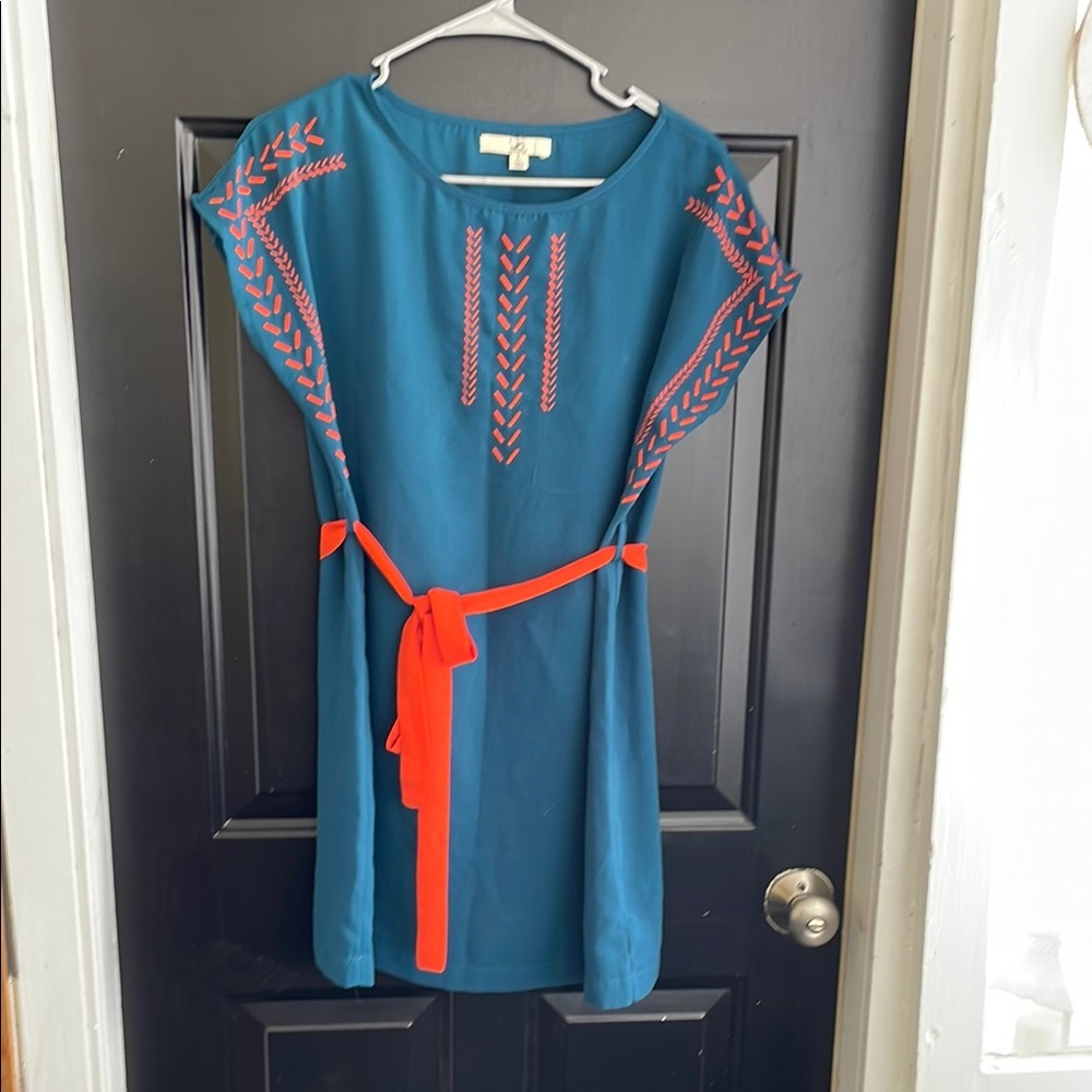 Ya Los Angeles Blue Red Sundress Cap Sleeve